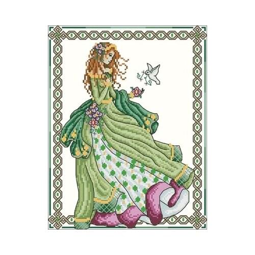 Magazine-beautiful angel Counted Cross Stitch 11CT 14CT 18CT Cross Stitch Kits Embroidery Needlework Sets