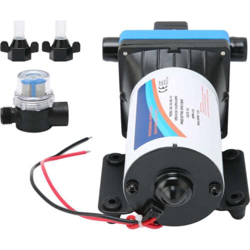 DC 12V 24V Diaphragm Pump 15L/Min Large Flow Convenient Easy Installation Durable Auto Reboot Safe Plastic Water Pump