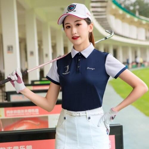 New Top Shirt Summer Short Sleeves Golf Shirt Sportswear Golf Tennise Female Dry Fit Trainning Shirts D0697