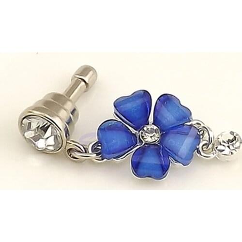 2021 New 3.5mm Crystal Flower Earphone Anti Dust Plug Stopper HTC