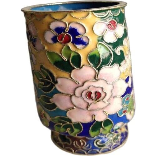 Beijing characteristic hand-made Cloisonne pen holder