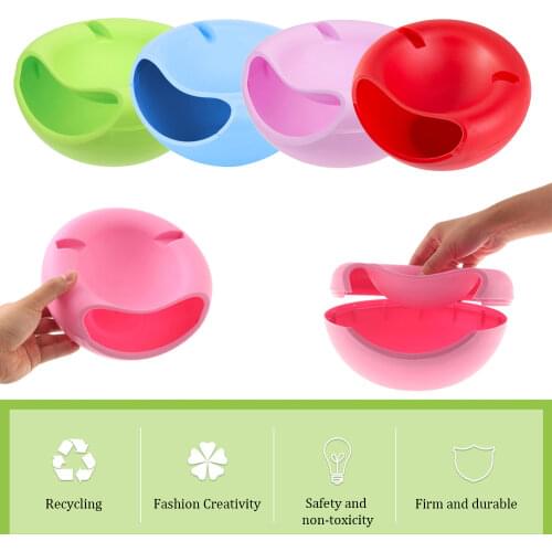 Lazy Snack Bowl Plastic Double-Layer Snack Storage Box Bowl Fruit Bowl And Mobile Phone Bracket Chase Artifact Plate Bowl