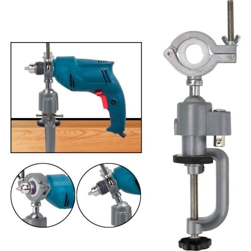 Electric Drill Stand Holder Bracket Multifunctional Rotating Table Vise Swivel Stand Bench Vise Clamp