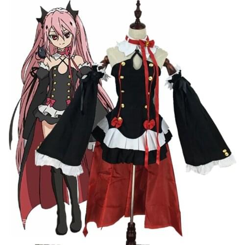 Full set Seraph of the End Owari no Serafu Vampire Reign Krul Tepes Cosplay Costume includes wig and Accessories