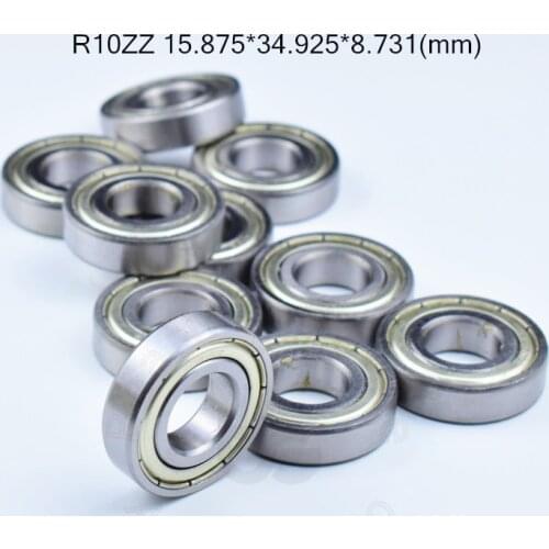 R10ZZ 15.875*34.925*8.731(mm) 10pieces bearing free shippping ABEC-5 5/8"x 1 3/8" X 11/32" Metal Sealed Miniature bearings