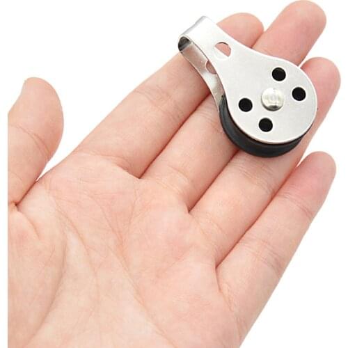 Kayak Boat Pulley Blocks,Pad Eyes Rope Runner,Kayak Boat Accessories Canoe Anchor Trolley Kit Accessories