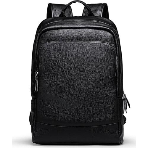 Luxury Brand Mens Backpack High Quality 100% Genuine Leather Backpack Male Real Natural Leather Fashion Travel Computer Bag