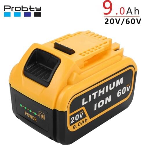 For DeWalt 20V 60V 9.0Ah DCB606 Replacement Li-ion Battery for DeWalt MAX XR 20V/60Vpower tool 9000mAh lithium Battery