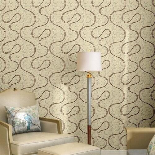 Beibehang Modern simple thick lacquered leather wallpaper bedroom living room curve 3D film and television 3d wallpaper roll