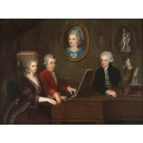 TOP ART # prolific and influential composer of the classical era Wolfgang Amadeus Mozart PRINT painting on canvas-- free ship