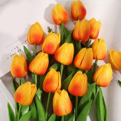 Tulips Artificial Flowers PU Calla Fake Flowers Real Touch Flowers For Wedding Party Decor Supplies Home Garden Ornaments 1pcs