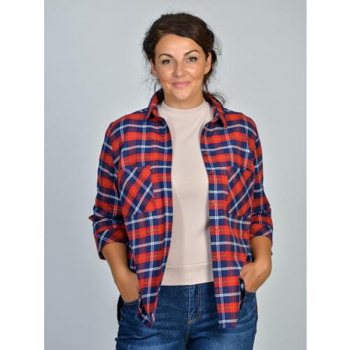 Блузки в клетку UNALAGUNA China At AliExpress