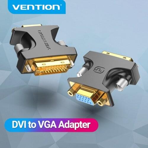 Vention DVI to VGA Adapter Cable DVI-I 24+5 Male to VGA Female Converter 1080P For HDTV Projector Monitor Laptop VGA to DVI HOT
