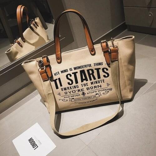 Large Capacity Canvas Tote Bag For Women Luxury Designer Handbag and Purse Ladies Crossbody Shoulder Bags Shopping Bucket Bag
