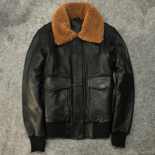 Women winter sheepskin leather jackets coat Chic pockets genuine leather Wool fur jackets D948