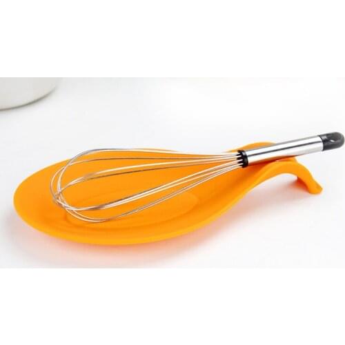 1PC Silicone Spoon Insulation Mat Silicone Heat Resistant Placemat Drink Glass Coaster Tray Spoon Pad Kitchen Tool LB 024