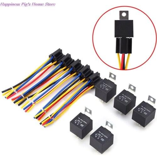 1PCS 12V 30/40 A 5 Pin 5P Automotive Harness New Arrival High-quality Car Auto Relay Socket 5 Wire