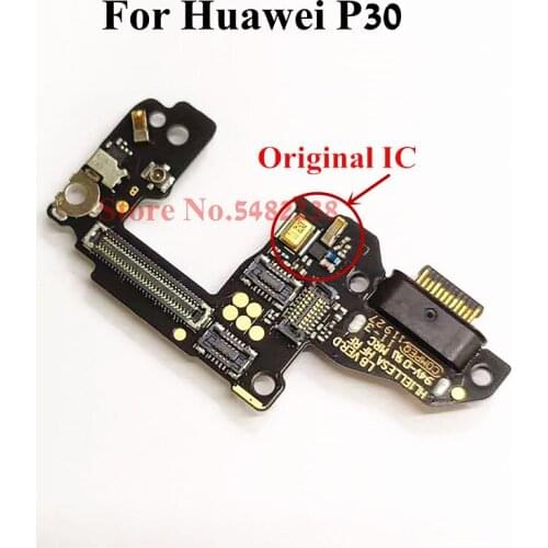 100% Original USB Charging Dock Port Flex cable For Huawei P30 Charger plug board with Microphone Connector Replacement parts