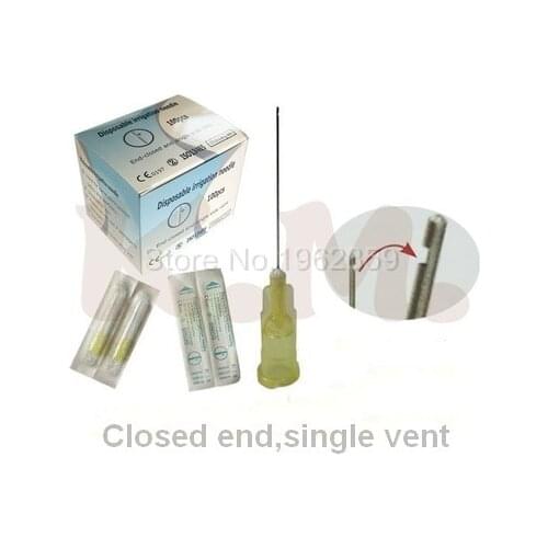 New Single Packing 100pcs 27GA Dental Endo Irrigation Needle Tip End-Closed Side Hole Endo Syringes