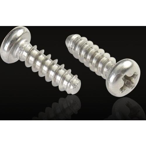 100pcs/lot M3 M3.5 Stainless steel pan head philips type b self tapping screw for plastic PB