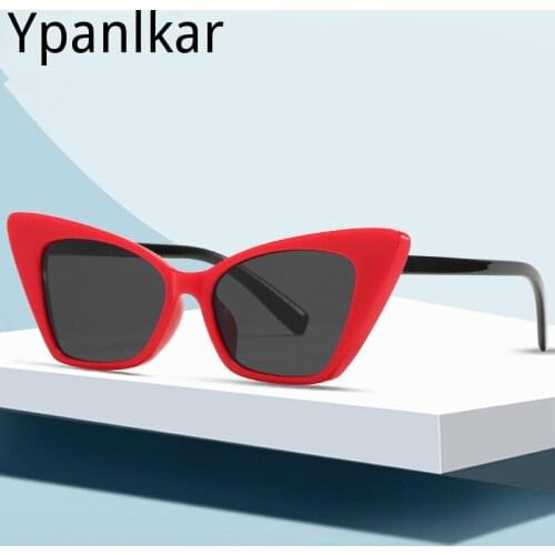2021 New Fashion Retro Small Cat Eye Sunglasses Women Luxury Brand Personalized Vintage Cateye Sun Glasses Female Shades UV400