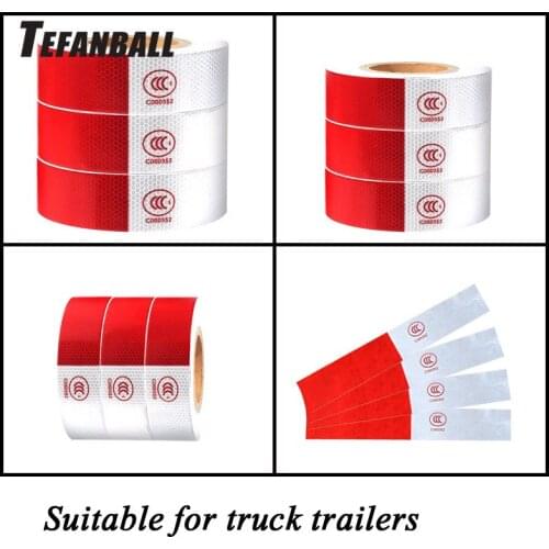 30/36/45M Car Reflective Stickers Warning Strip Reflective Truck Auto supplies Night Driving Safety Secure Red White Sticker
