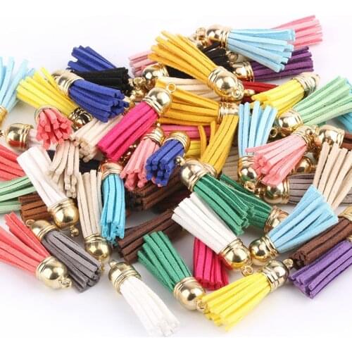 38mm Leather tassel Fringe Keychain Strap Jewelry Fiber Fringe Tassel Key Chains For DIY Pendant Accessories бахрома для штор