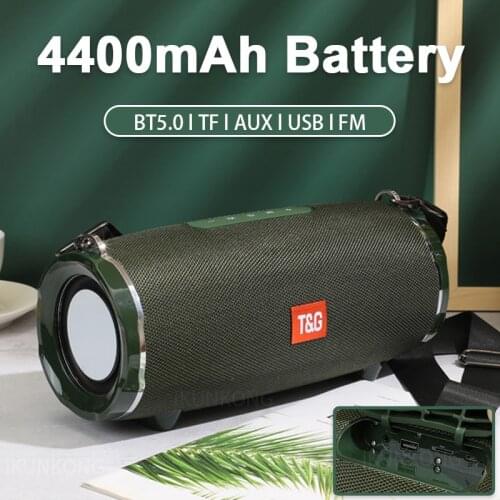 50W high Power Portable Bluetooth Speaker Wireless Music Column with FM Radio 12H Support AUX USB TF Bass Subwoofer Loudspeaker