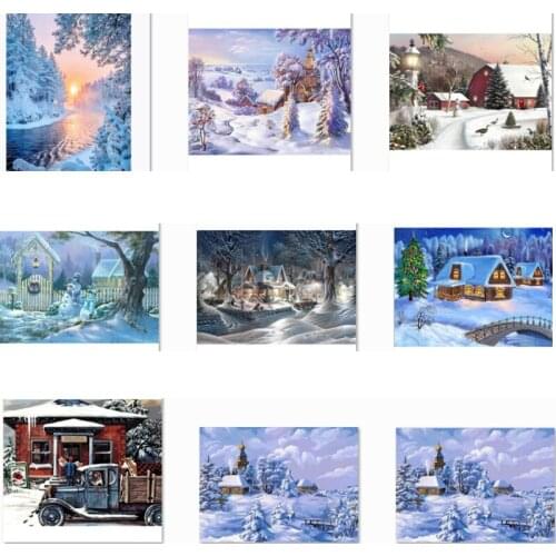 Diamond painting full drill, landscape, diy ,5d, diamond embroidery animal,igloo,diamond mosaic painting NEW