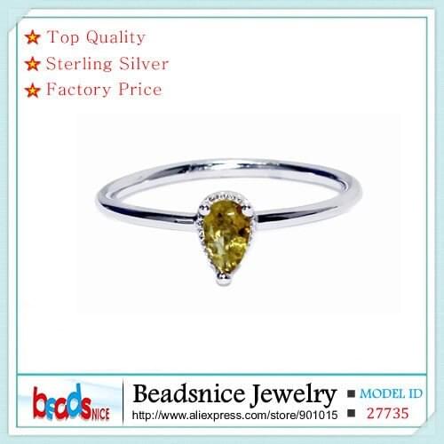 Beadsnice ID27735 most fashion design silver 925 custom ring wholesale handmade unique pure silver midi rings with tourmaline