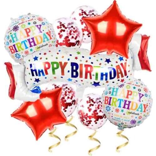 1set High Quality Colorful Happy Birthday Foil Balloons Birthday Party Decorations Baby Shower Supplies Helium Globos Kids Gifts