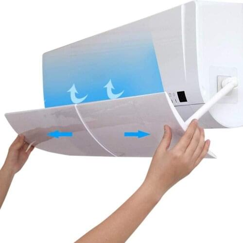 Hot Sale! PP Adjustable Anti Direct Blowing Air Conditioner Wind Shield & 2 Rods & 2 Traceless Adhesives Home Baffle Deflector