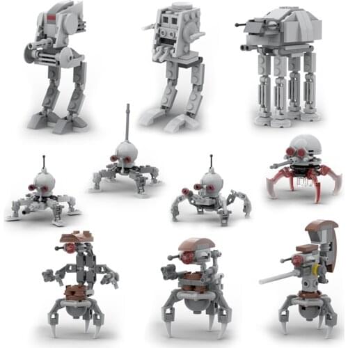 MOC Destroyer Walking War Robot High-tech Dwarf Spider Sealed Imperial Clone At-dp Walker Mini Building Block Kid Toy