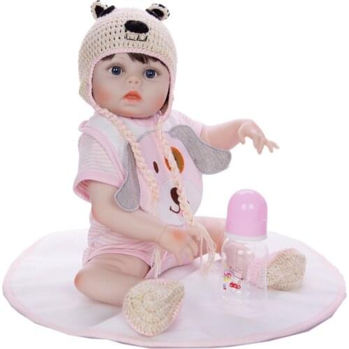 Bebes reborn doll 48cm Baby girl boy Dolls full Silicone Boneca Reborn Brinquedos childrens day gifts toys bed time plamate