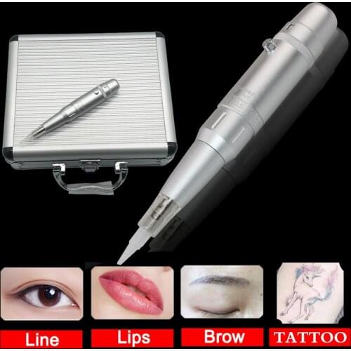 Silver Eyebrow Lips Tattoo Machine Permanent Makeup Tattoo Pen Microblading machine Motor Pen Gun Tattooing product