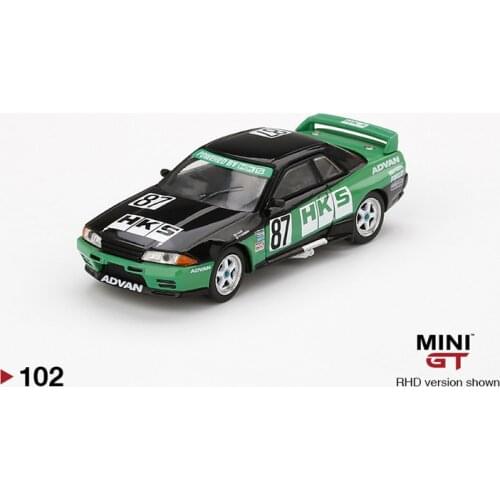 MiniGT 1:64 Nissan GT-R R32 Gr. A #87 HKS 1992 Group A RHD Racing Diecast Model Car