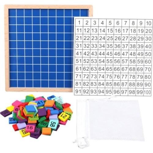Montessori Materials Educational Wooden Toys 1-100 Numbers Math Toy Teaching Kid Early Learning Toy Gift