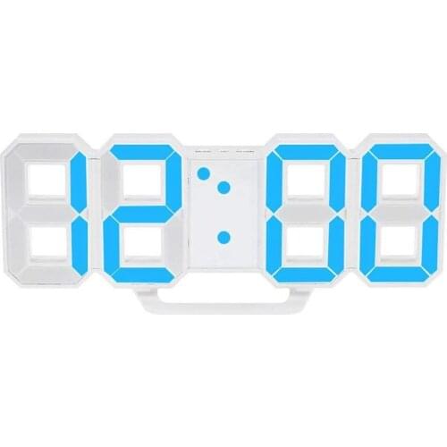 Multifunctional LED Clock Large LED Digital Wall Clock 12H / 24H Time Display with Alarm and Snooze Function Luminance Adjustabl