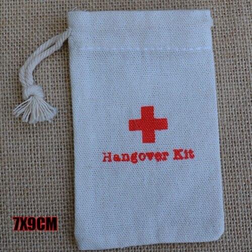 Cross Hangover Kit Cotton Gift Bag 7x9cm 8x14cm 9x12cm 10x15cm 15x20cm pack of 24 Party Chocolates Candy Favor Packaging Bag