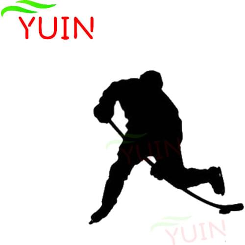 Personality Ice Hockey Players Motion Car Sticker Cover Scratch Motorcycle Accessories Fashion PVC Decorative Waterproof Decal