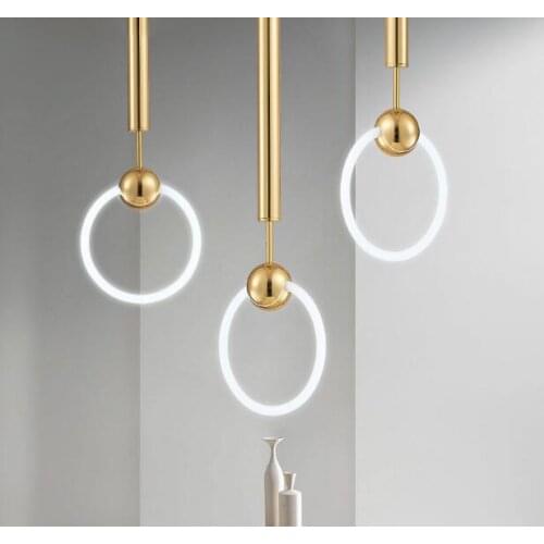 New Creative Arts Cafe Bar restaurant bedroom hallway lamp Scandinavian modern minimalist single-head pendant light with Earth