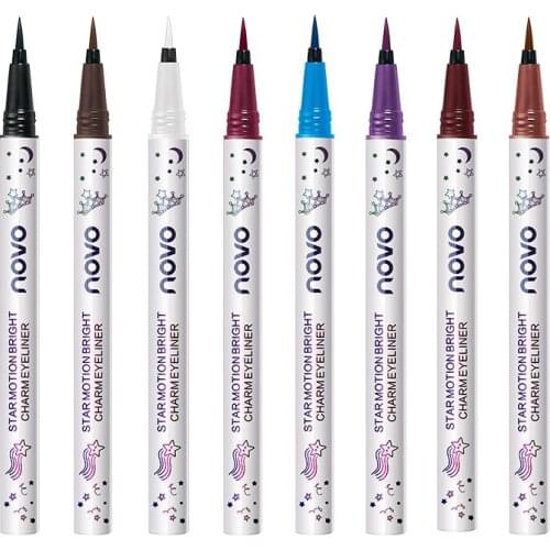 NOVO 8 Color Liquid Eyeliner Pencil Waterproof Longlasting Quick Dry Eyeliner Colorful Matte No Blooming Eyeliner Pencil TSLM2