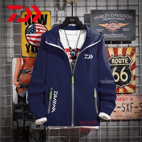 Daiwa Fishing Clothes Thin Jacket Fishing Shirt Sun Protection Clothing Men Outdoor Breathable Reflective Cycling Fishing Jersey