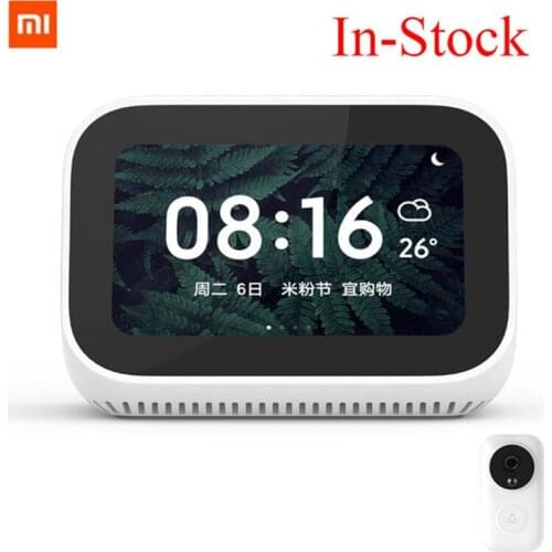 Original Xiaomi AI Touch Screen Bluetooth 5.0 Speaker Digital Display Alarm Clock WiFi Smart Connection Speaker Mi speaker