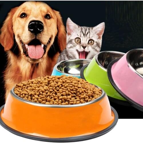 Dog Bowls Stainless Steel Travel Footprint Feeding Feeder Water Bowl For Big Dog Feeding Dish Fit All Pet Puppy Cat Bowl XS-XXL