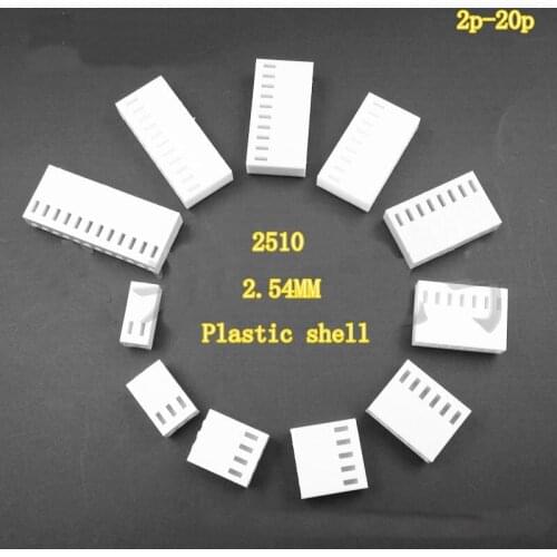 5pcs Strip Connector Connector 2510 (Pitch 2.54mm) 2P-20P Jack Housing