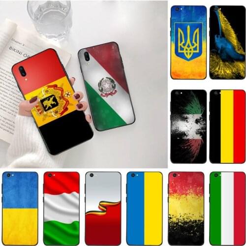 Ukraine Belgium Italy Flag National Emblem Phone Case For Vivo Y91c Y17 Y51 Y67 Y55 Y7s Y81S Y19 V17 vivos5