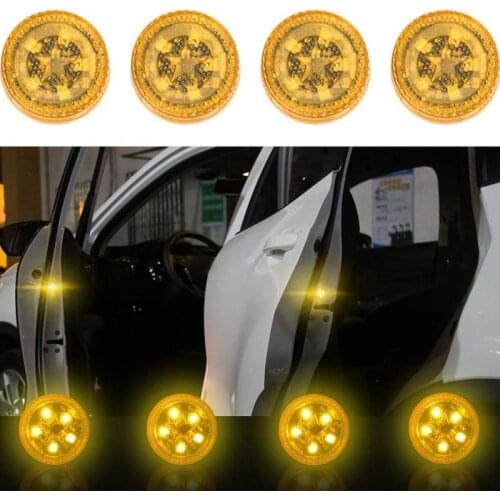 Universal LED Car Opening Door Safety Warning Anti-collision Lights Magnetic Sensor Strobe Flashing Alarm Lights Parking Lamp