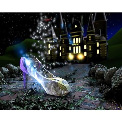 VinylBDS Backdrops For Children Glass Slipper Foto Background Brick Wall Photography Studio Backdrop Evening