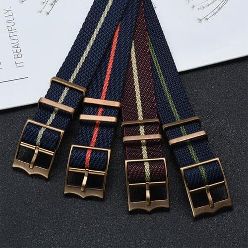 Premium-Grade Military Striped Zulu Nato Strap Nylon Watchbands For Tudor Watch Strap 20mm 22mm Movable Ring Military Bracelet